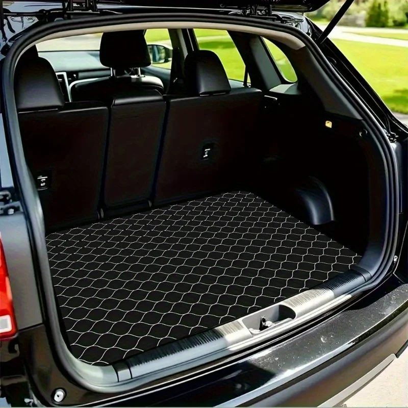 1pc Hexagon Grid Pattern, Easy-Clean Floor Mat For All Cars, SUVs, And Trucks - Scratch-Resistant Interior Floor Liner With Styl
