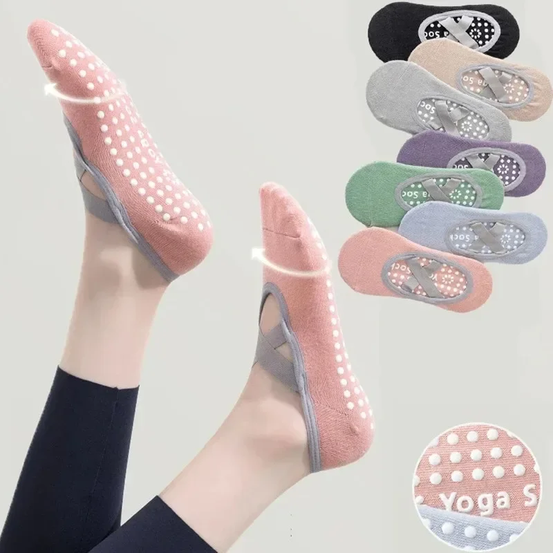 

1/5 пар профессиональных женских носков для йоги, силиконовые противоскользящие балетные носки для пилатеса, женские дышащие повязки с открытой спиной, спортивные носки для йоги