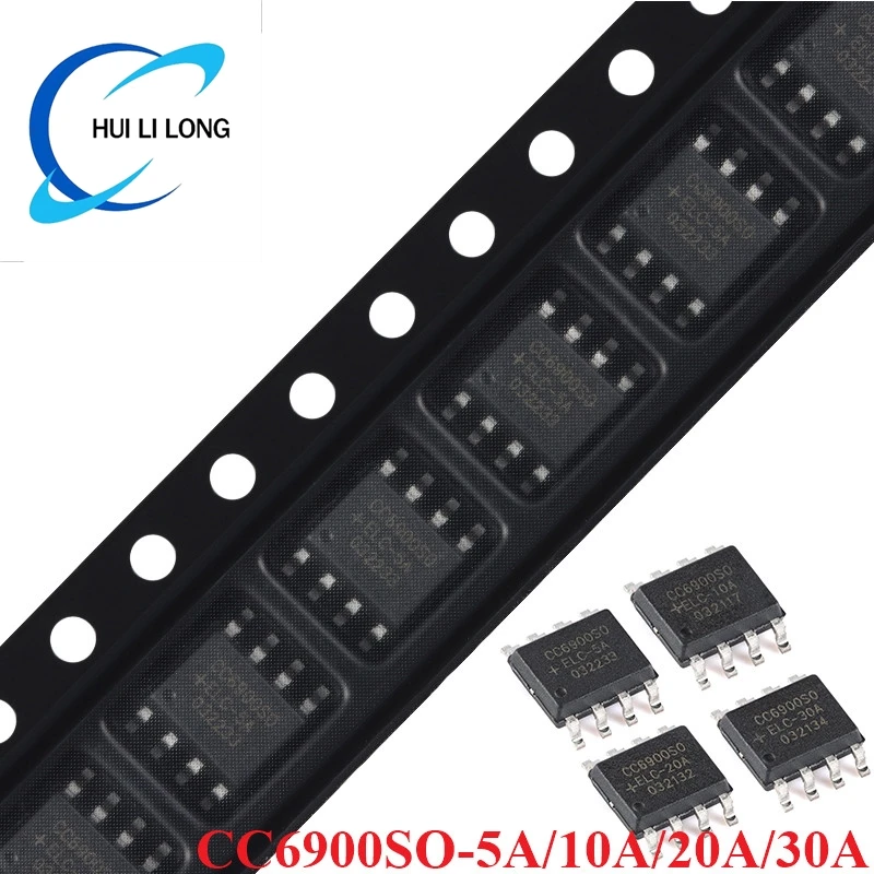 CC6900 6900 CC6900SO 5A 10A 20A 30A SOP-8 SOP8 Hall Effect Current Sensor Isolation Voltage 100V Single Chip IC New Original