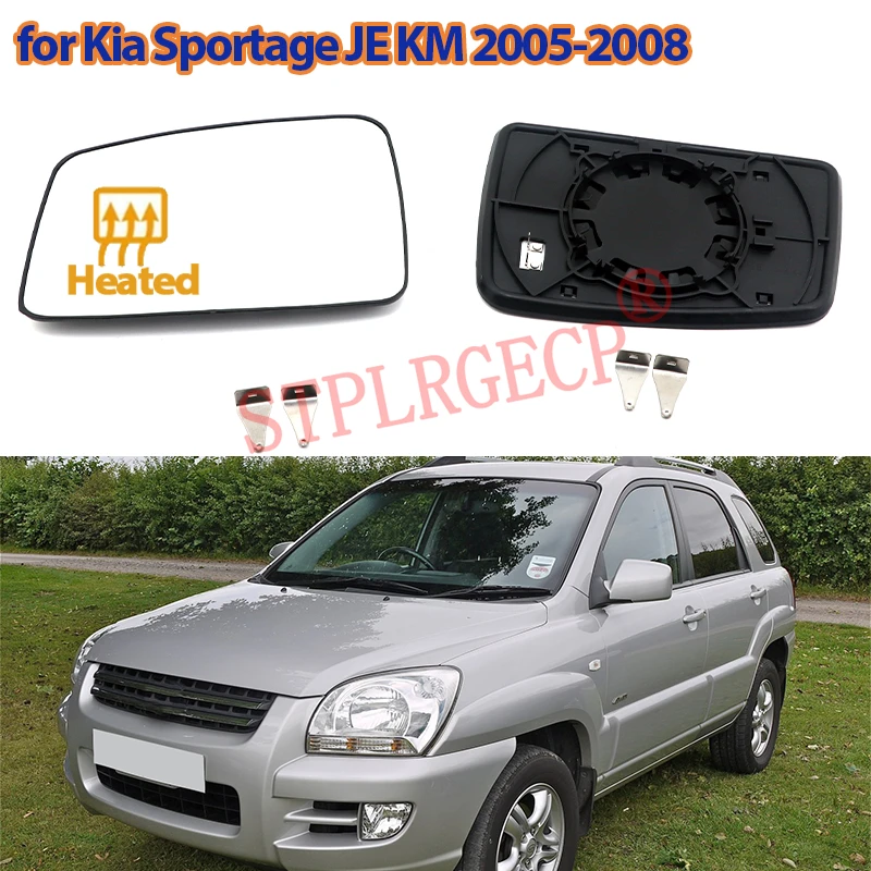Auto-Ersatz-Seitenrückspiegel mit Heizung, beheiztes Spiegelglas mit Platte für Kia Sportage JE KM 2005-2008