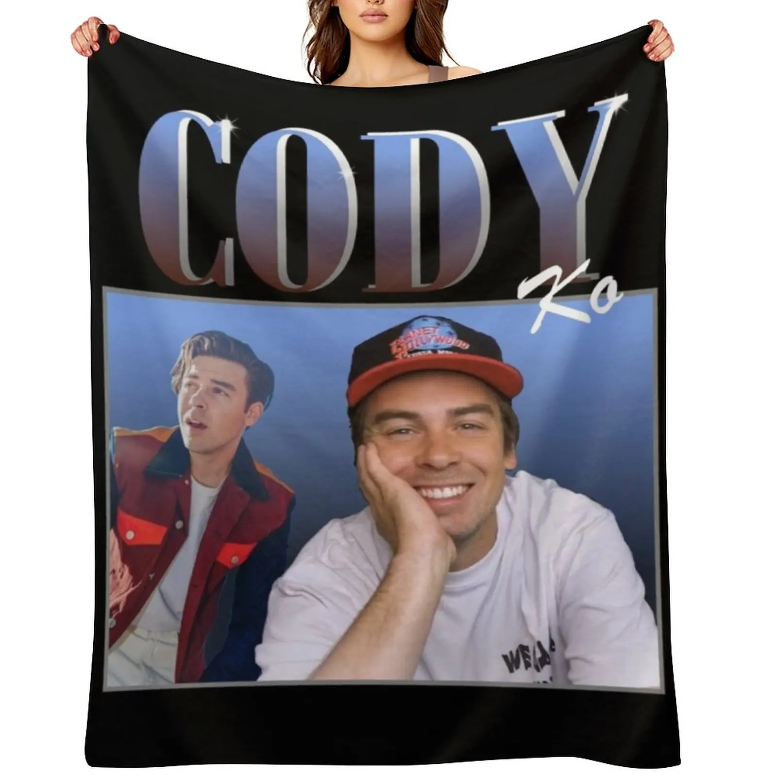

cody ko Throw Blanket cosplay anime Giant Sofa blankets ands valentine gift ideas Blankets