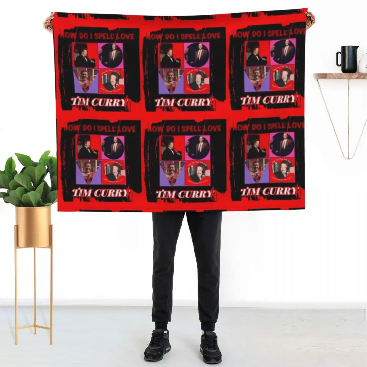 

Tim Curry Love #001 Throw Blanket Soft Warm Blanket Gift for Men Women Adults