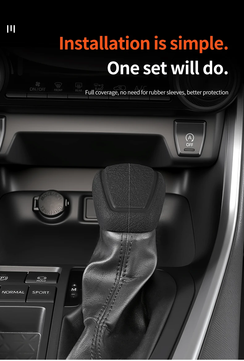 Schaltknauf-Abdeckung, verschleißfest, Schutzabdeckung, Zubehör für Corolla, RAV4, Highlander, Venza, Harrier, Camry, für Toyota – Detail 10