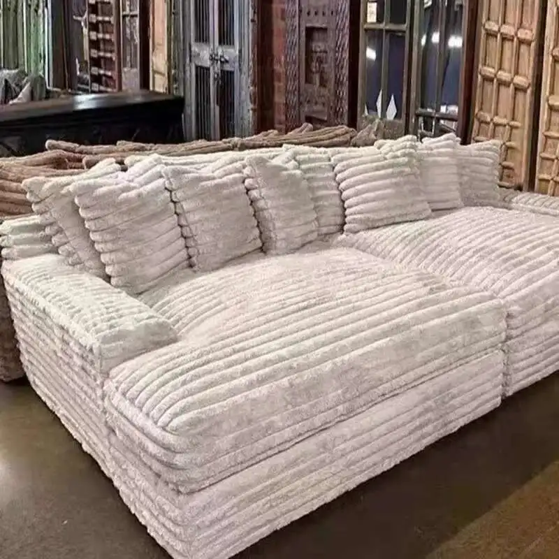 

Легкий роскошный ленивый диван, толстый бархатный диван-облако, большой сидячий, глубокий съемный и моющийся комбинированный диван для гостиной, новинка 2024 года