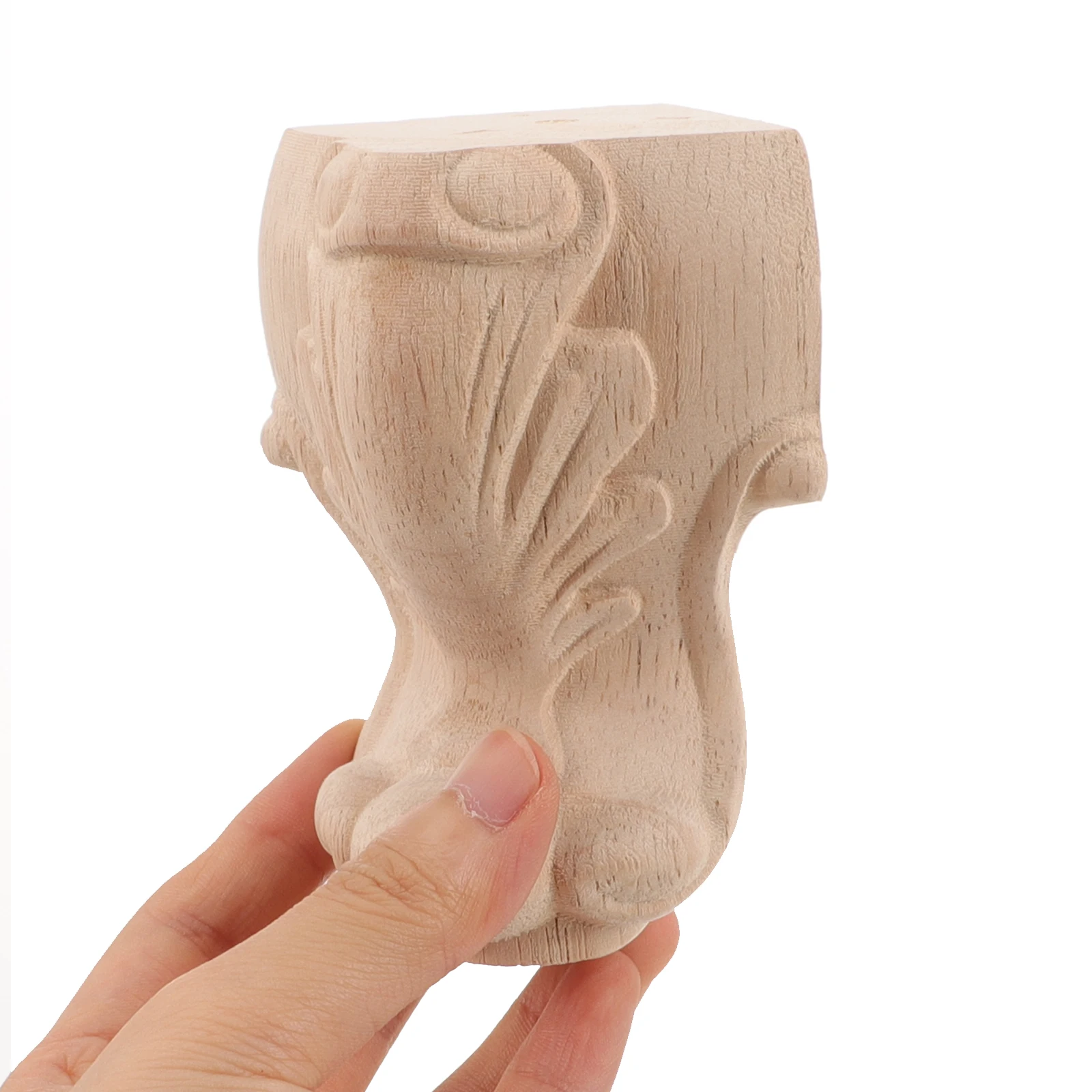 

4Pcs Wooden Furniture Feet Elegant Carved Pattern Durable Longevity Versatile Installation for Tables Sofas Chairs Dressers