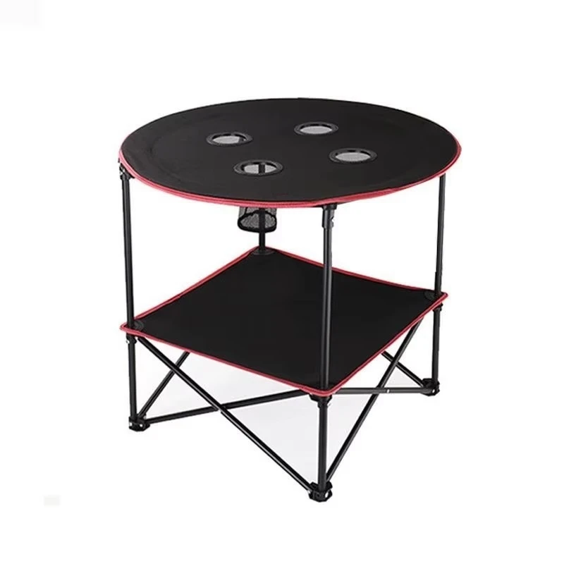 Portable round folding chair set, outdoor camping, fishing, picnic backrest