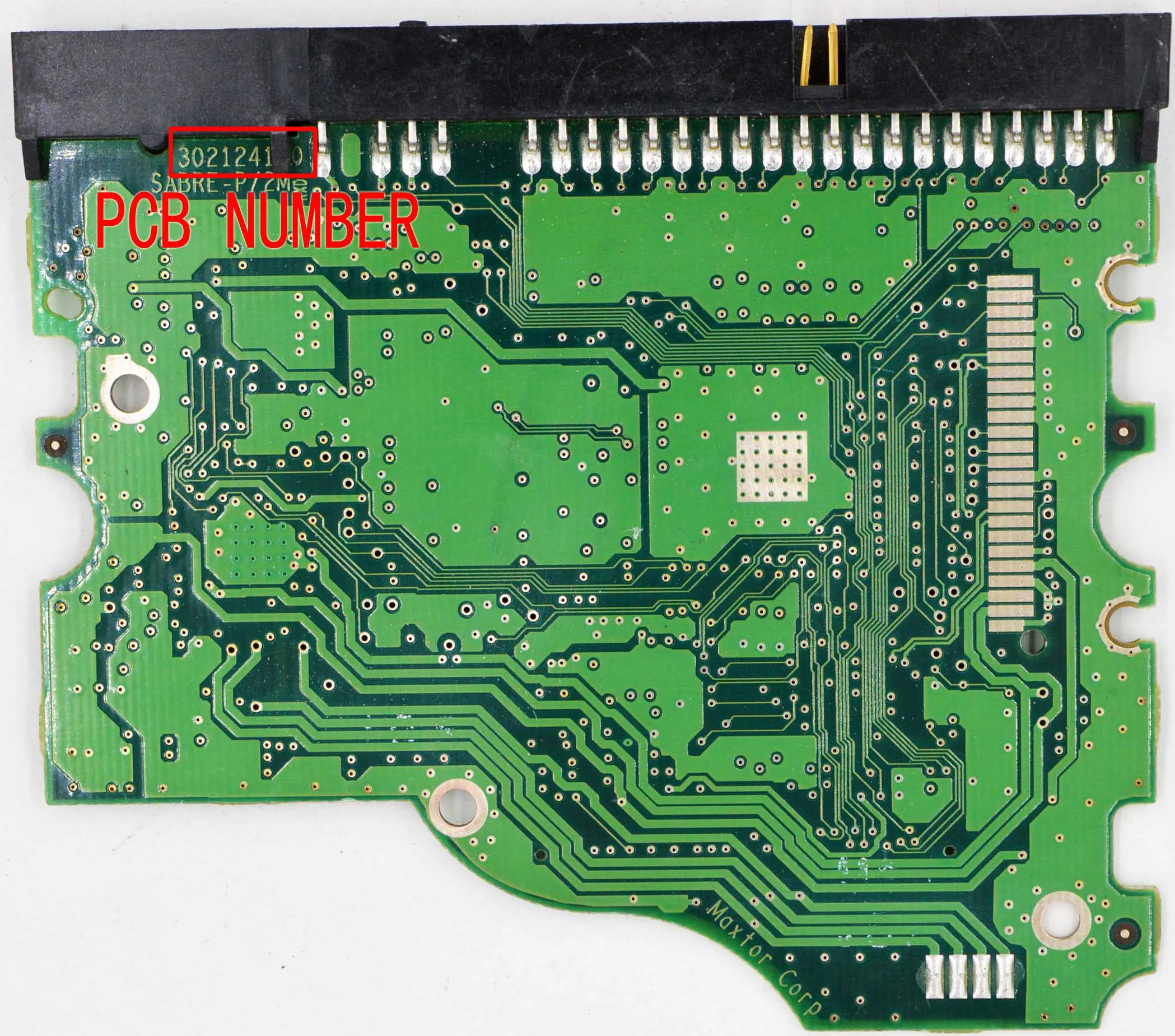 Maxtor Desktop IDE Scheda circuito disco rigido NUMERO SCHEDA: 302124100   /IC CONTROLLER PRINCIPALE: 040125100