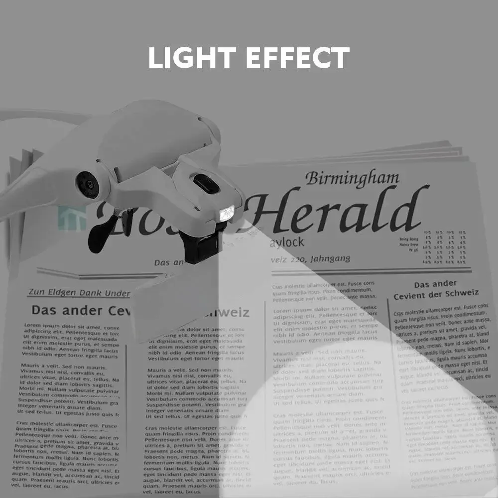 Okulary powiększające LED Light głowica lampy lupa jubiler z pałąkiem na głowę lupa okulary szkło optyczne narzędzie naprawa lupa do czytania — zdjęcie 5