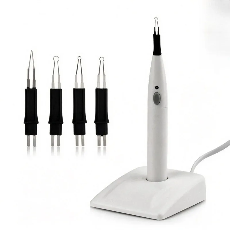 Dental Gutta Percha Cutter Endodontic Heating Pen 4 Replaceable Tips Root Canal Obturation Cutting Tool Dental Heating Lab Gear