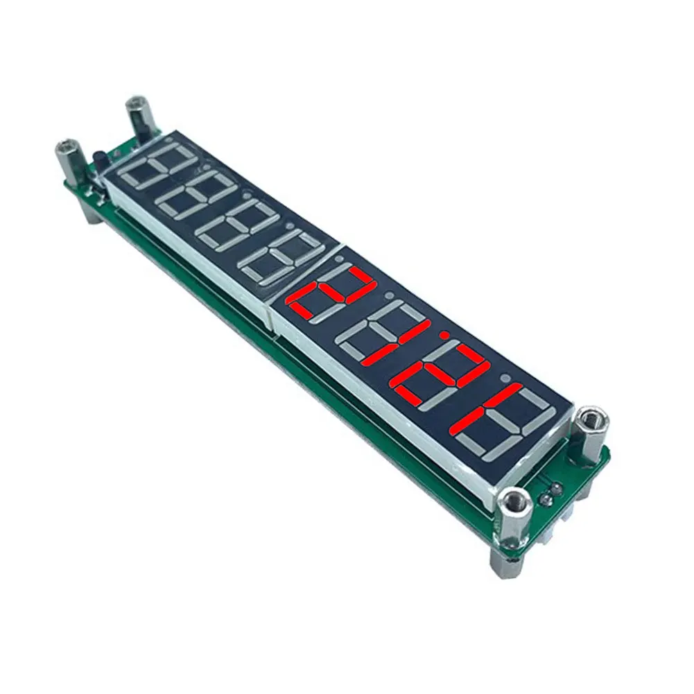 PLJ-8LED-R Cymometer Tester Module 0.1MHZ-2.4GHz Digital Cymometer Meter Tester LED Display 8-Bit Display DC 8V-15V