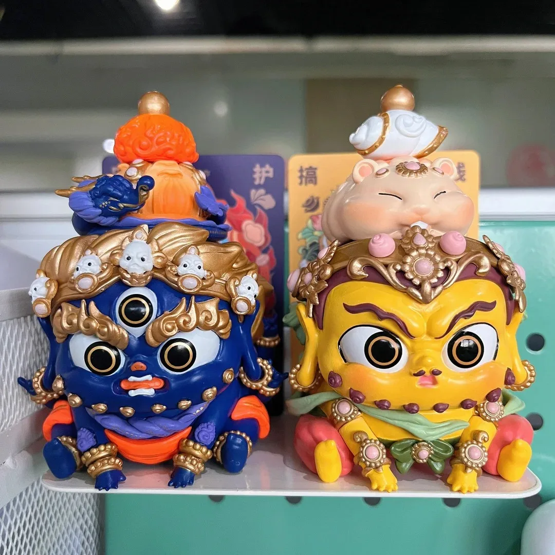 Dunhuang Bodhisattva Blind Box Action Figure Model Doll Table Decorative Collection Toys Surprise Mysterious National Tide Gifts