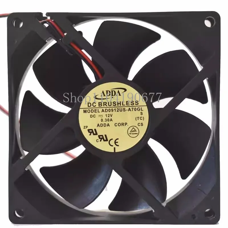 Brand New AD0912US-A70GL 90*90*25mm 12V 0.3A FOR ADDA 2 Wire Chassis Fan