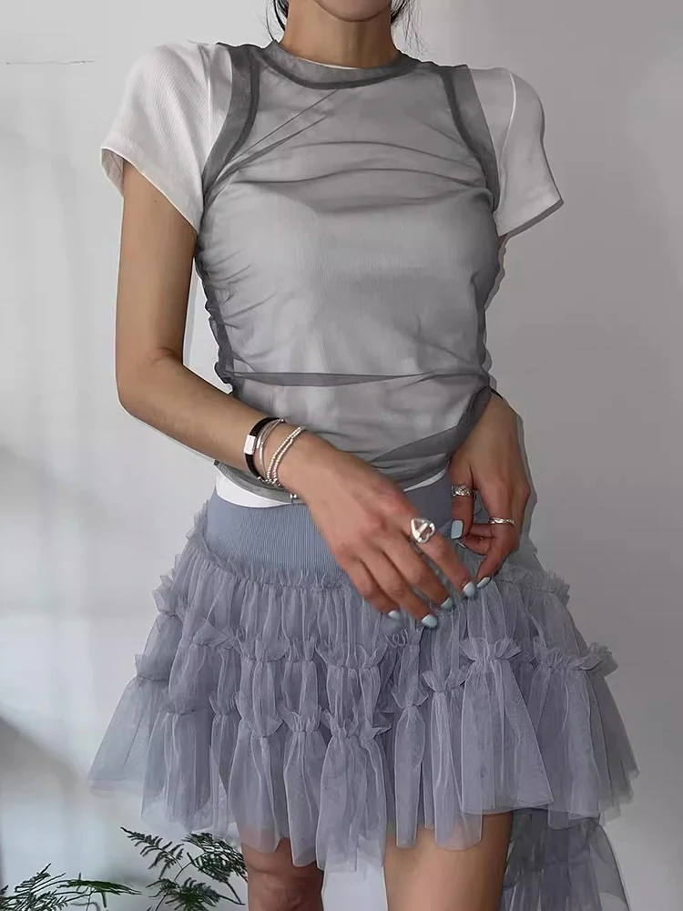 

Шикарная юбка с высокой талией Me, женская модная летняя дизайнерская утягивающая асимметричная универсальная юбка