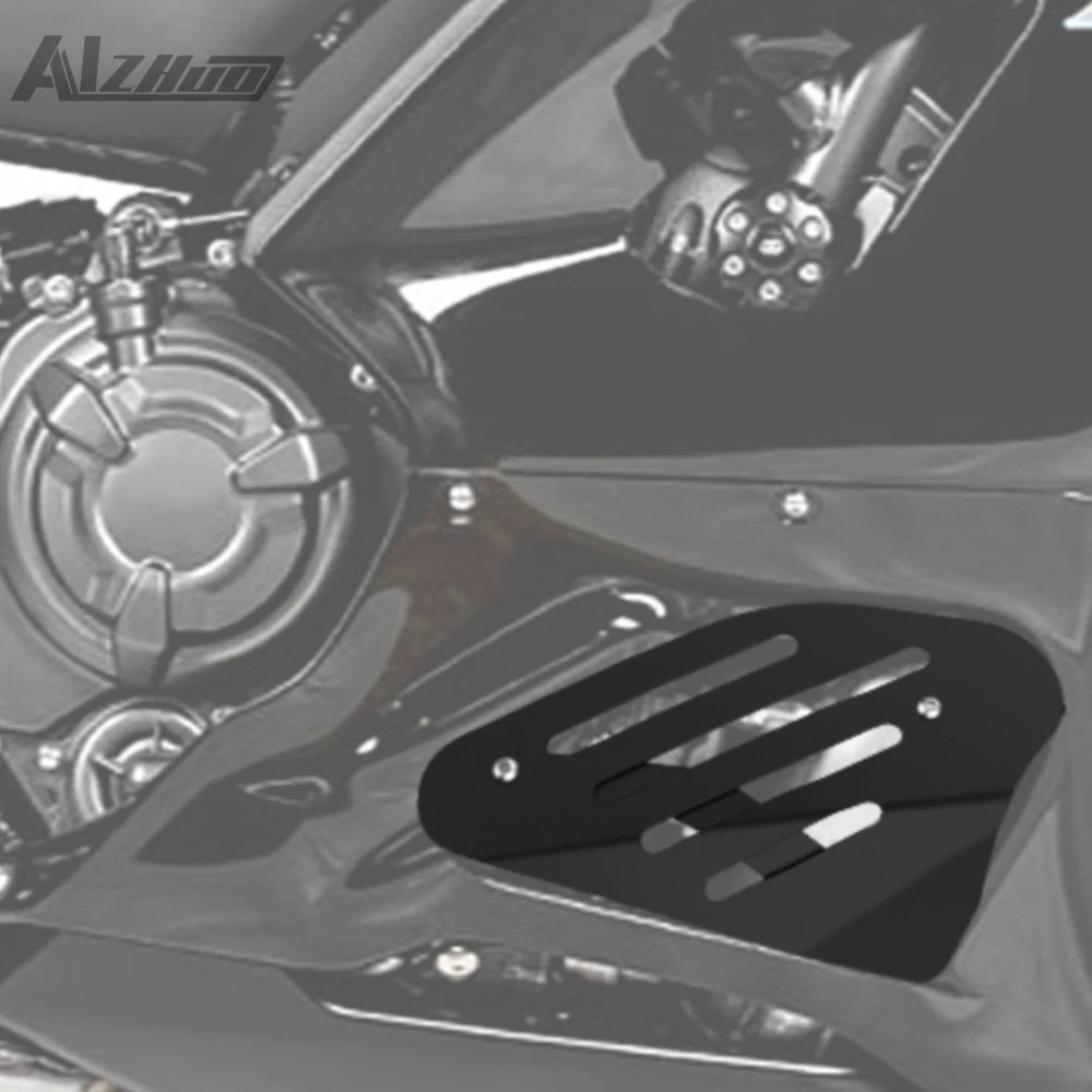 For Yamaha YZF R7 2021-2024 2025 Motorcycle YZFR7 YZF-R7 Front Exhaust Pipe Engine Guard Grille Cover Protection Accessories