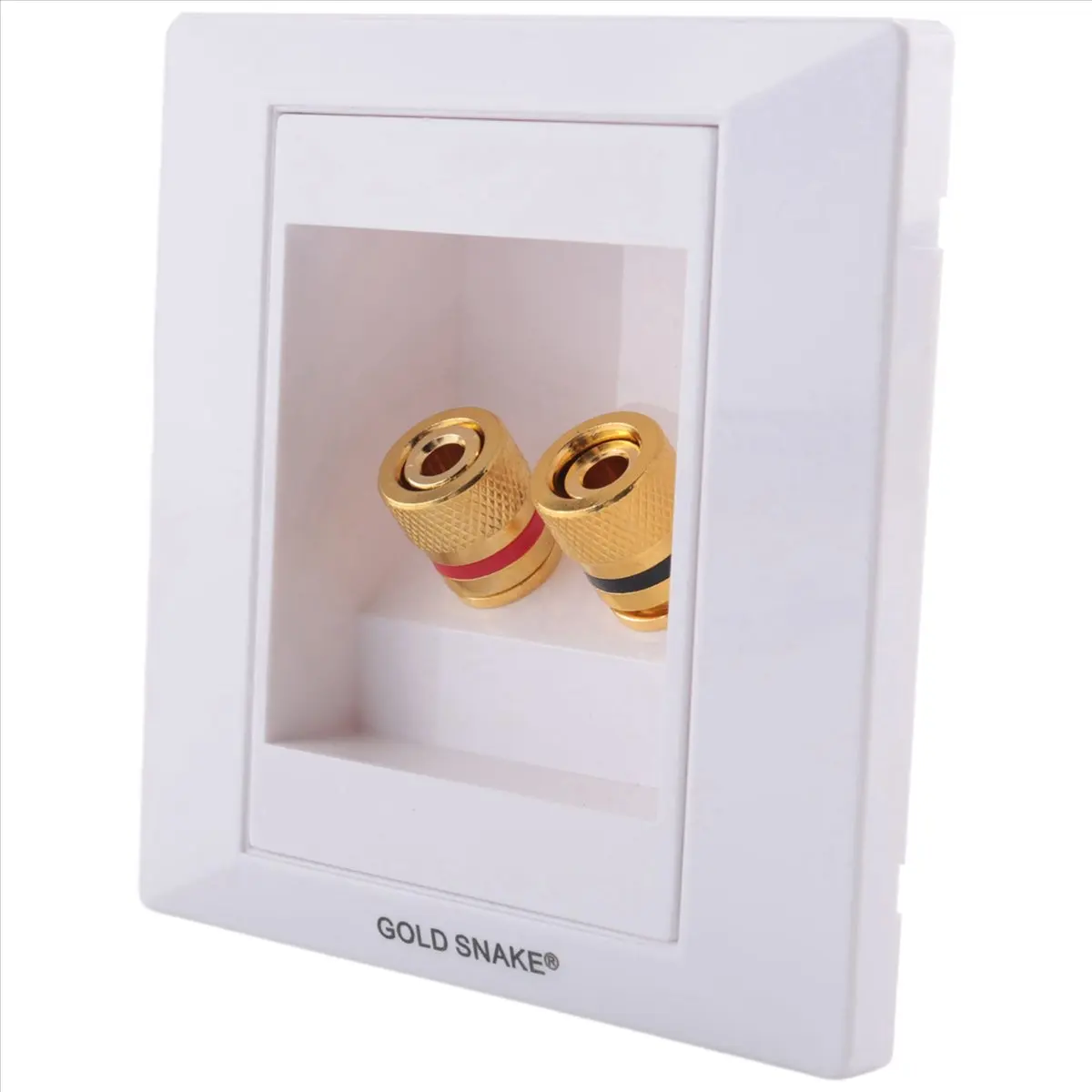 Wholesale34 Wall Socket Connection Port with 2 Jack Speaker White