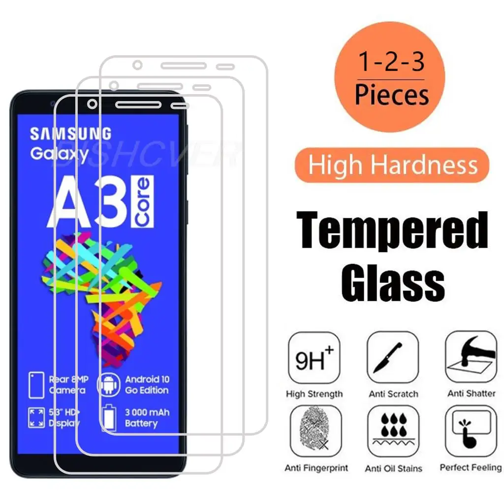 

For Samsung Galaxy A3 Core 5.3" HD Tempered Glass Protective On Galaxy A013F A013G M013F Phone Screen Protector Film Cover