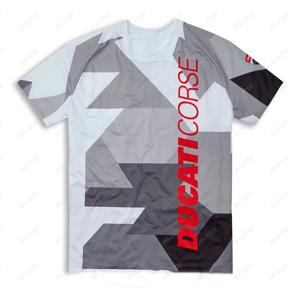 New Racing Tshirt Ducati Corse MTB Technical T-Shirt Men Motorcycle Sportswear Casual Team Clothes Gift Motorcycle Sports Top