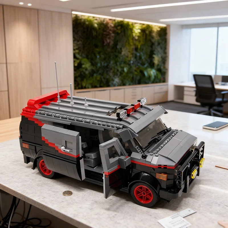 2016 piezas MOC K8301 A Team GMC 87 Vandura Creator, Bloques de Construcción de Modelos, Regalos de Navidad, Juguete Creativo, Idea de Bricolaje, Ladrillos