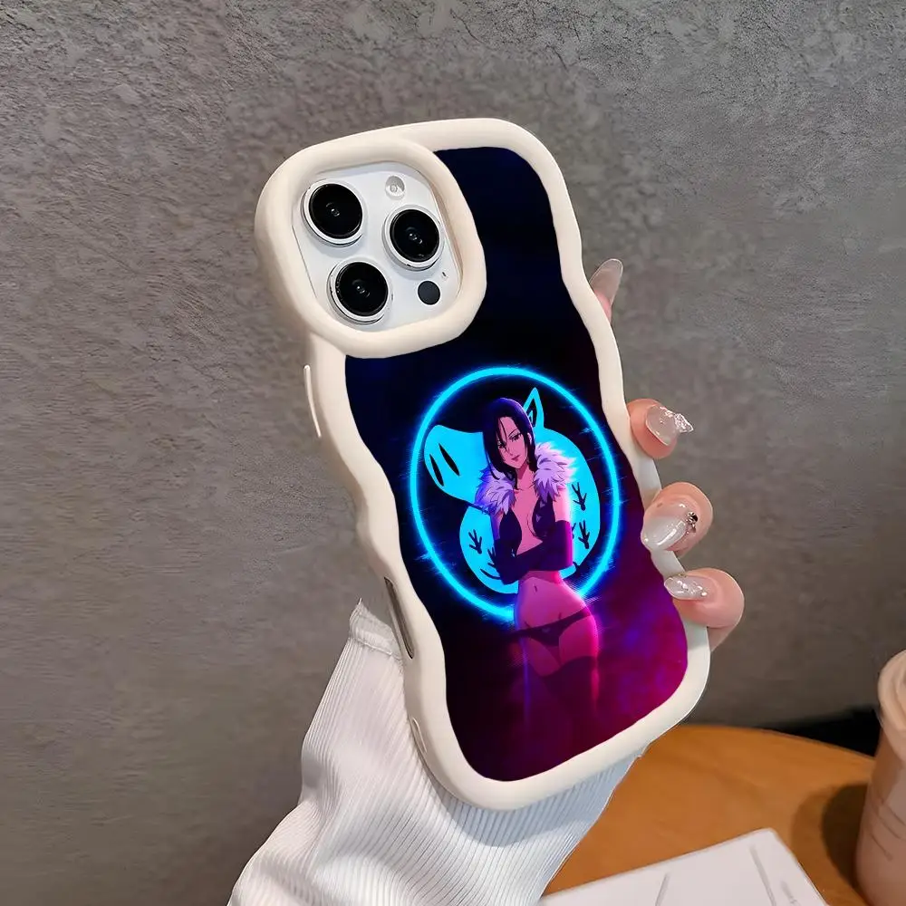 Seven Deadly Sins Merlin Phone Case for iPhone 18 17 16 15 14 13 12 11 Air Pro Max Plus White Soft TPU Wavy Edge Cover - view 6