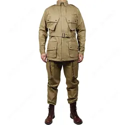 WW2 US Army Military ARMY M42 Officer jacket and pants COTTON FASHION Paratrooper uniform（no shoes）