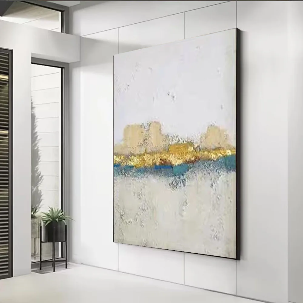 

2022 New Canvas Wall Art 100% Hand-Painted Oil Paintings In The Paint Gray Picture Of Living Room Abstract Home Decor Painting