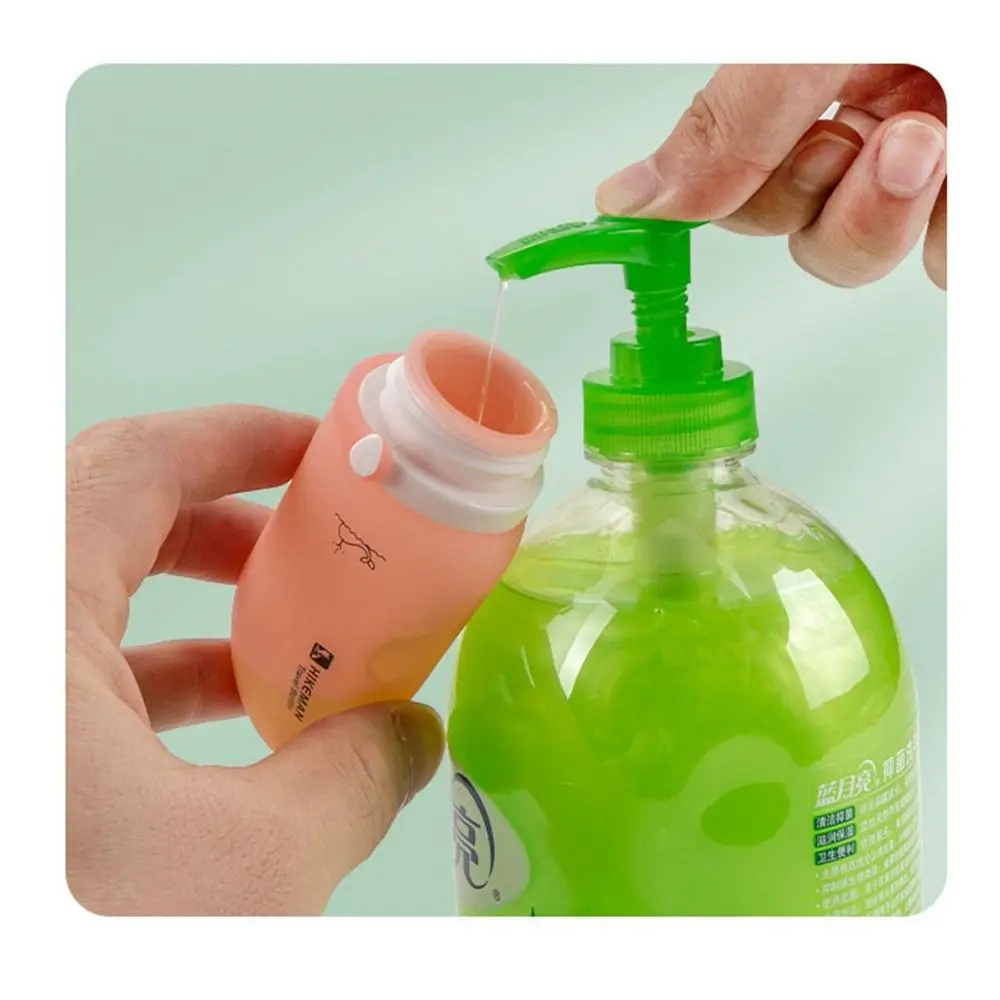 Novo portátil cosméticos viagem de acampamento garrafa dividida 60ml plástico viagem recarregável kit garrafa de silicone à prova de vazamento garrafa recarregável