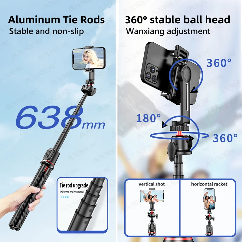 AXNEN C03 Flexible Tripod for Phone DSLR Camera Stand with Remote Control Octopus Legs for iPhone 13 14 Pro Max Samsung Holder