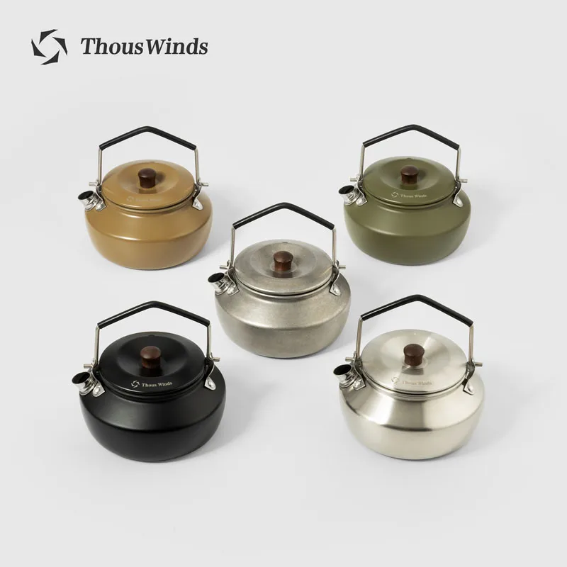 Thous Winds Camping Mini Portable Kettle Outdoor Tableware 0.6L Water Kettle Tea Coffee Pot Backpacking Hiking Tourism Cookware