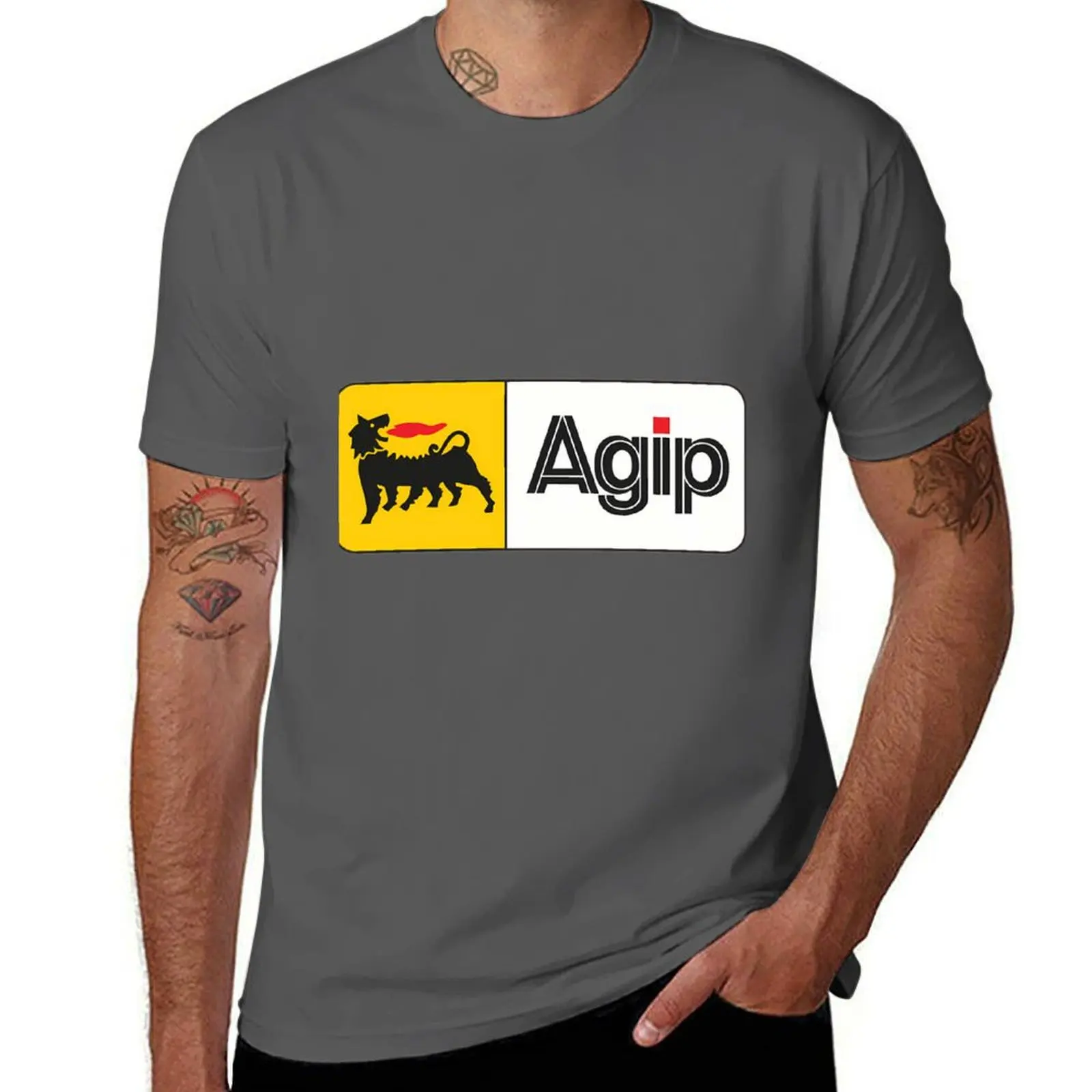 

Agip Logo Merchandise Essential T-Shirt Sport Basic Moisture Wicking Tee