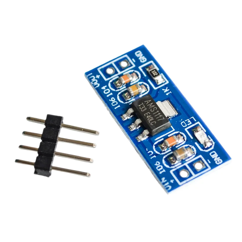 10pcs 3.3V/5v power module AMS1117 3.3V power module unsoldered pin header new product 5V
