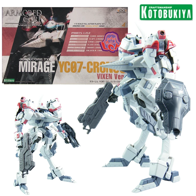 Kotobukiya Model Kit Armored Core AC004 MIRAGE YC07-CRONUS VIXEN Ver. Action Figure Assembly Model Collection Gift for Boys