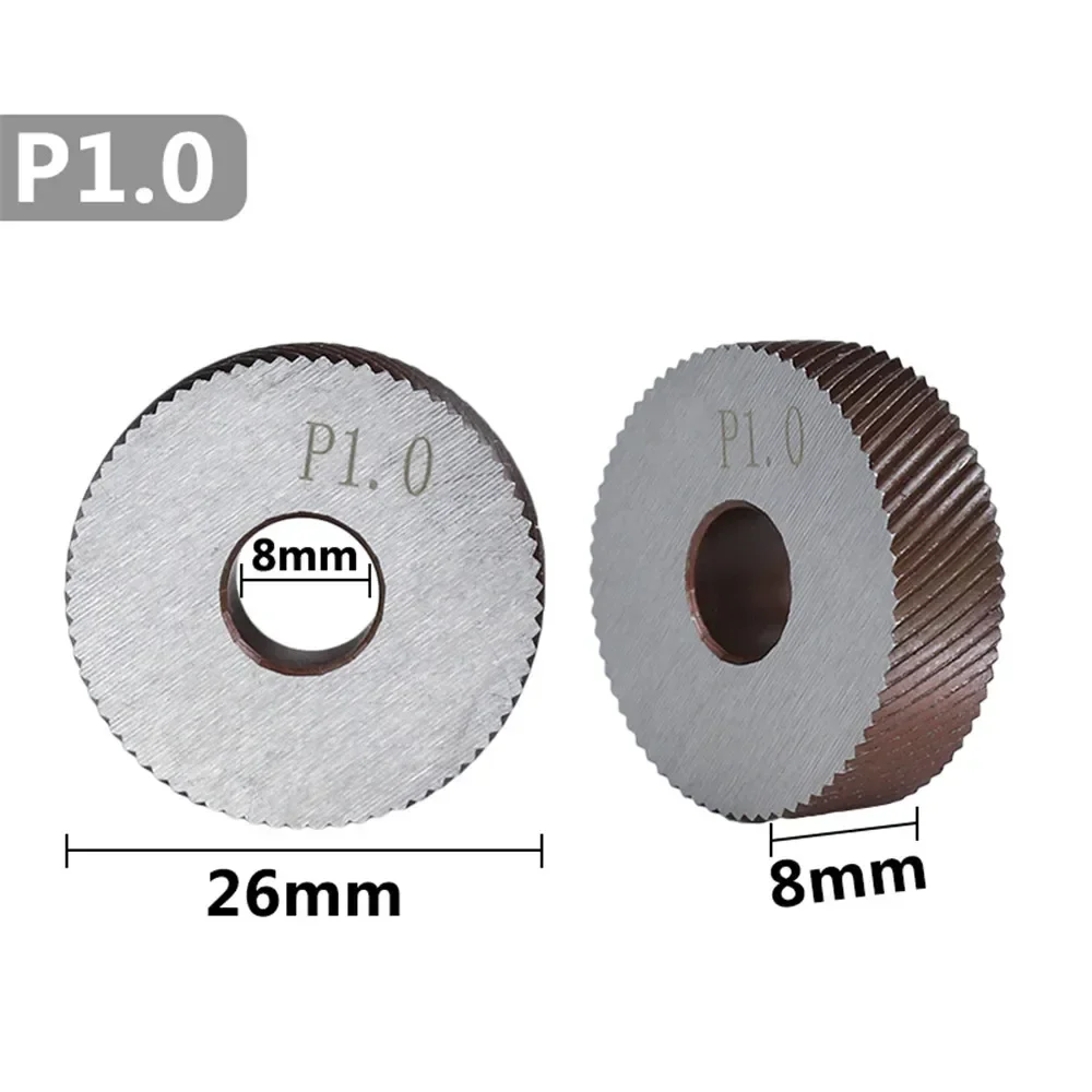 2 pcs 1.0mm anti slip hss thick diagonal serration wheel diameter 26mm for metal lathe  serrated tools