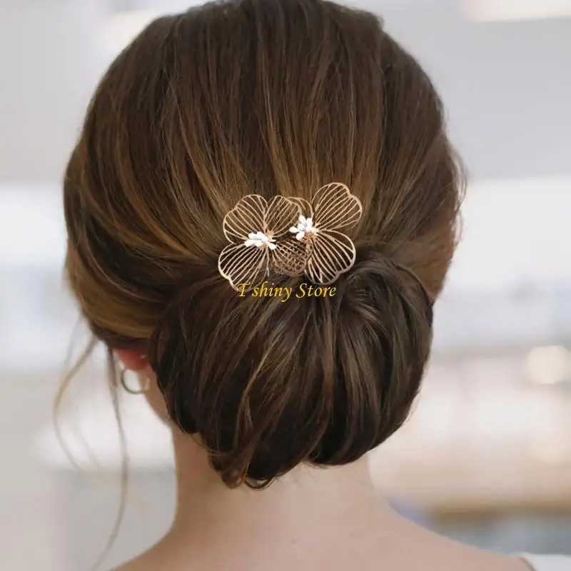 

N58F ручной работы в стиле барокко, свадебный цветок, расческа для волос, свадебный аксессуар, металлическая заколка для волос