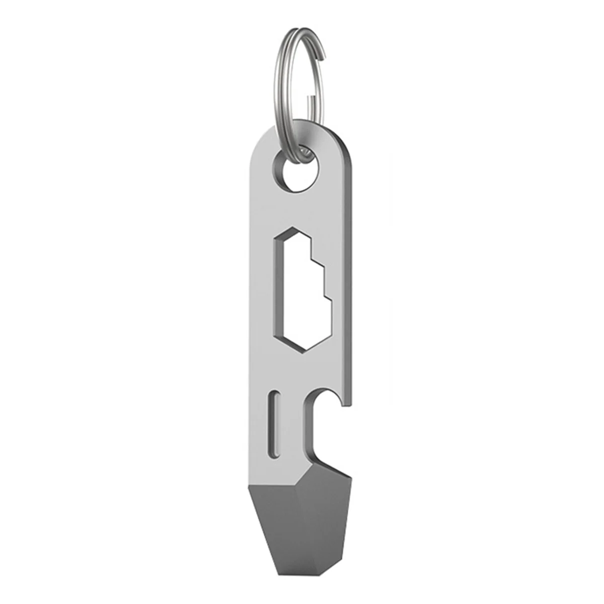 

8-IN-ONE MINI TC4 Titanium Alloy Crowbar Bottle Opener Graduated Scale EDC Outdoor Tools Multifunction Camping Gear