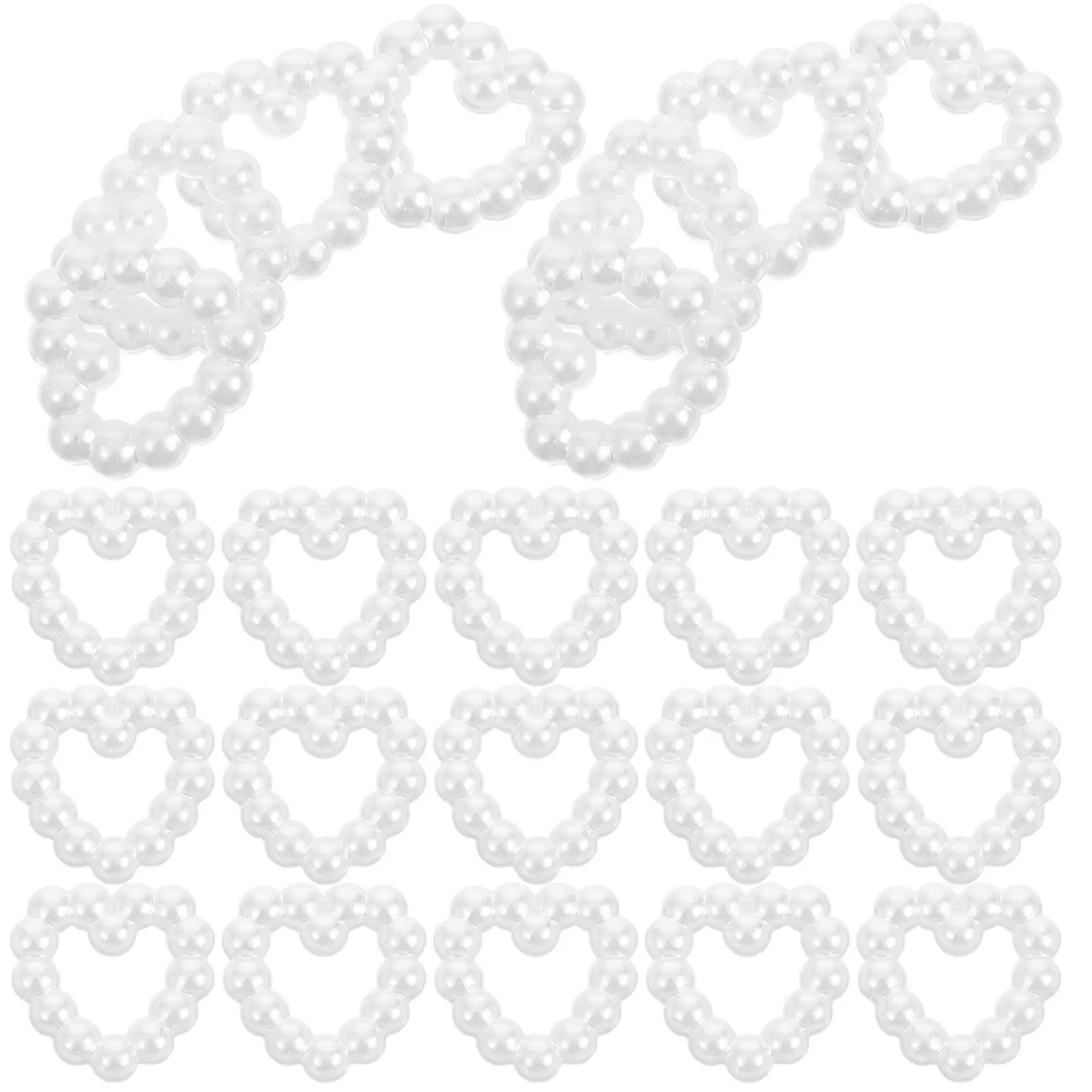 50pcs Heart Nail Charms for DIY Manicure – Lightweight Fingernail Decor for Party, Birthday & Vacation