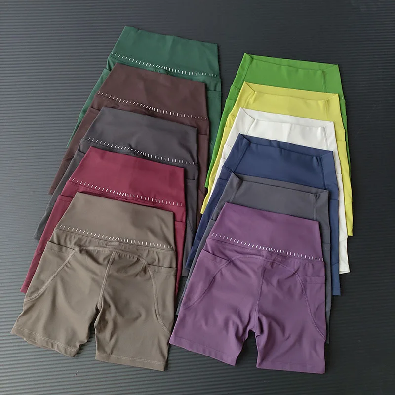 New High Waist Bike Shorts for Women, Tummy Control & Butt Lifting 4-Inch Workout Shorts with Liner, Quick Dry Yoga Gym Fitness
