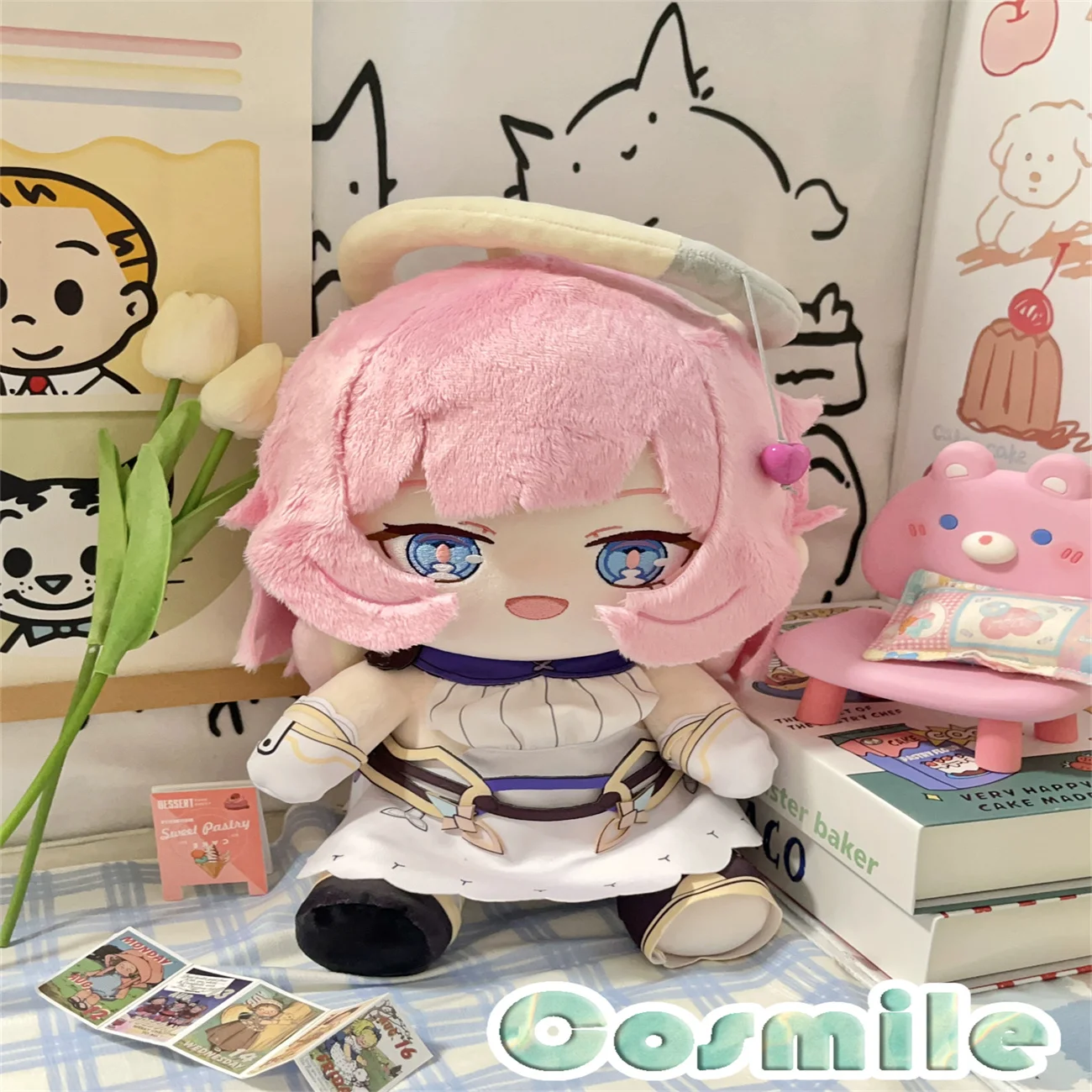 Game Honkai Impact 3 붕괴 3rd Elysia Pink Stuffed Plushie 30cm Plush Sitting Doll Seated Doll Body Clothes Toy MT Nov