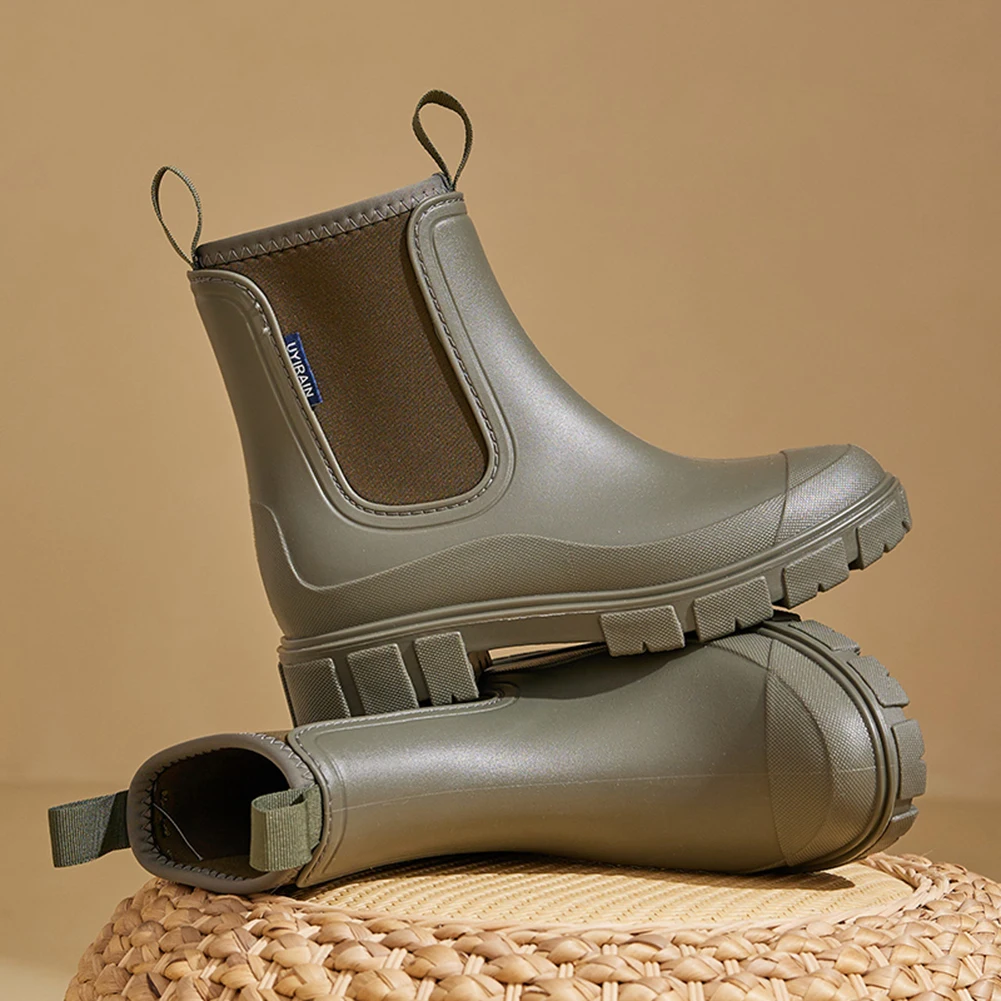 

Womens Garden Shoes Waterproof Rain Shoes Anti-Slip Ankle Boots for Rainy Days