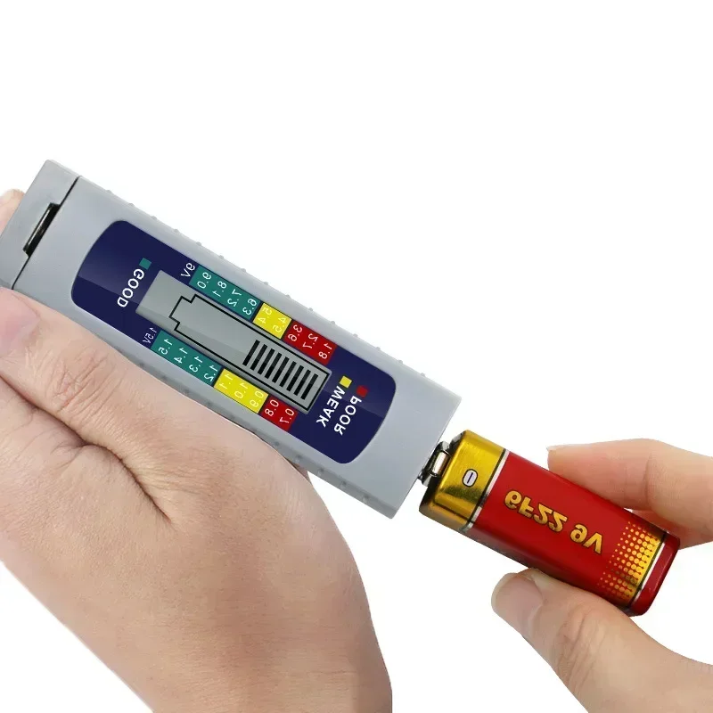 Battery Tester Cell Volt Checker 9V 1.5V AA AAA Button Battery Universal Capacitance Diagnostic Tool Power Bank Detector Tool