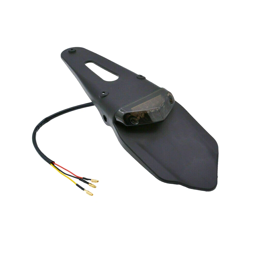 Universal Motorcycle LED Rear Fender Brake Light (Black Version) Suitable For Off-Road Motorcycles, Trail Bikes, and ATVs