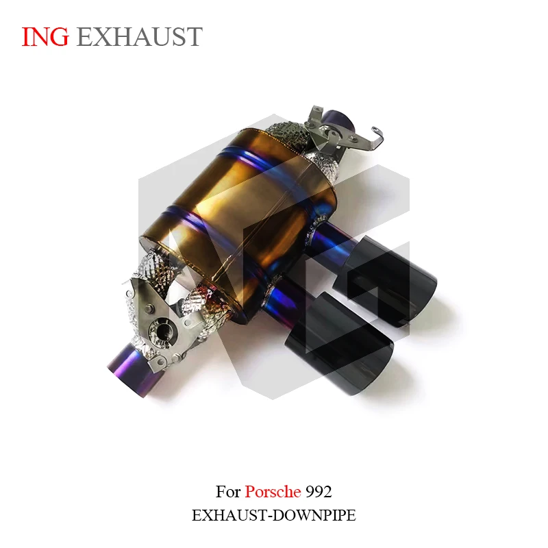 ING Exhaust Titanium Alloy Catback for Porsche 911 992 up GT3 4.0 Electric Remote Valve Auto Performance Muffler System