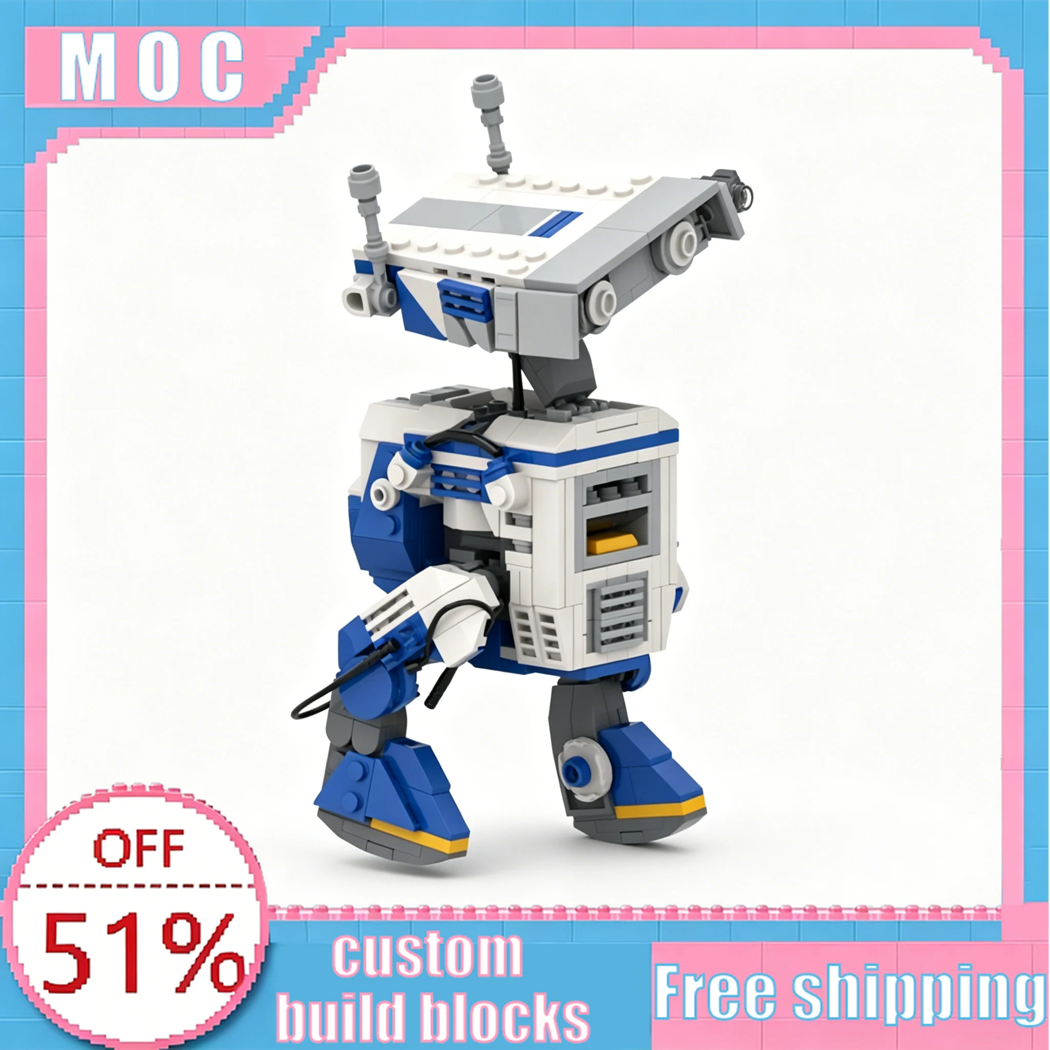 

460 Parts MOC BDX Explorer Droid Play Scale Robot Model Custom Creative Building Blocks Educational Assembly Toys Popular Gifts