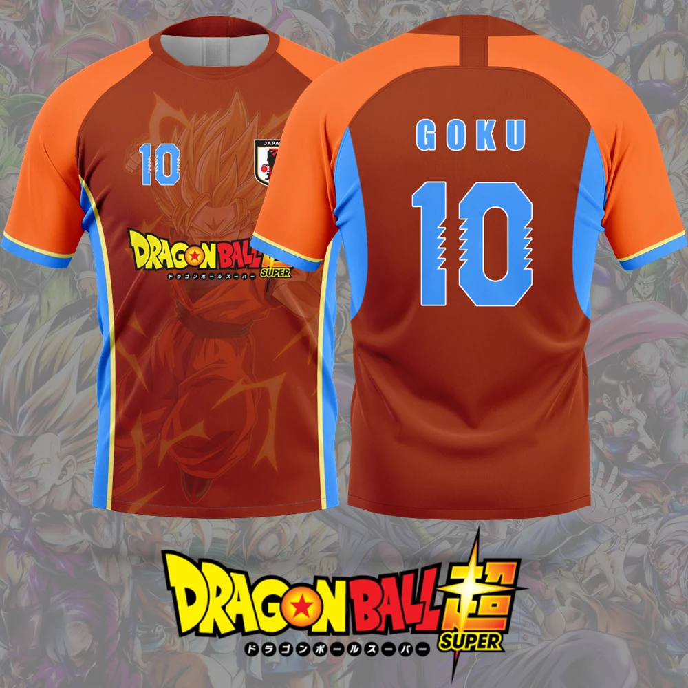 Dragon Ball Goku Vegeta Men Football Jersey Summer Sports Women T-shirt Cartoon Japan Style Anime Children Clothes Tee Tops