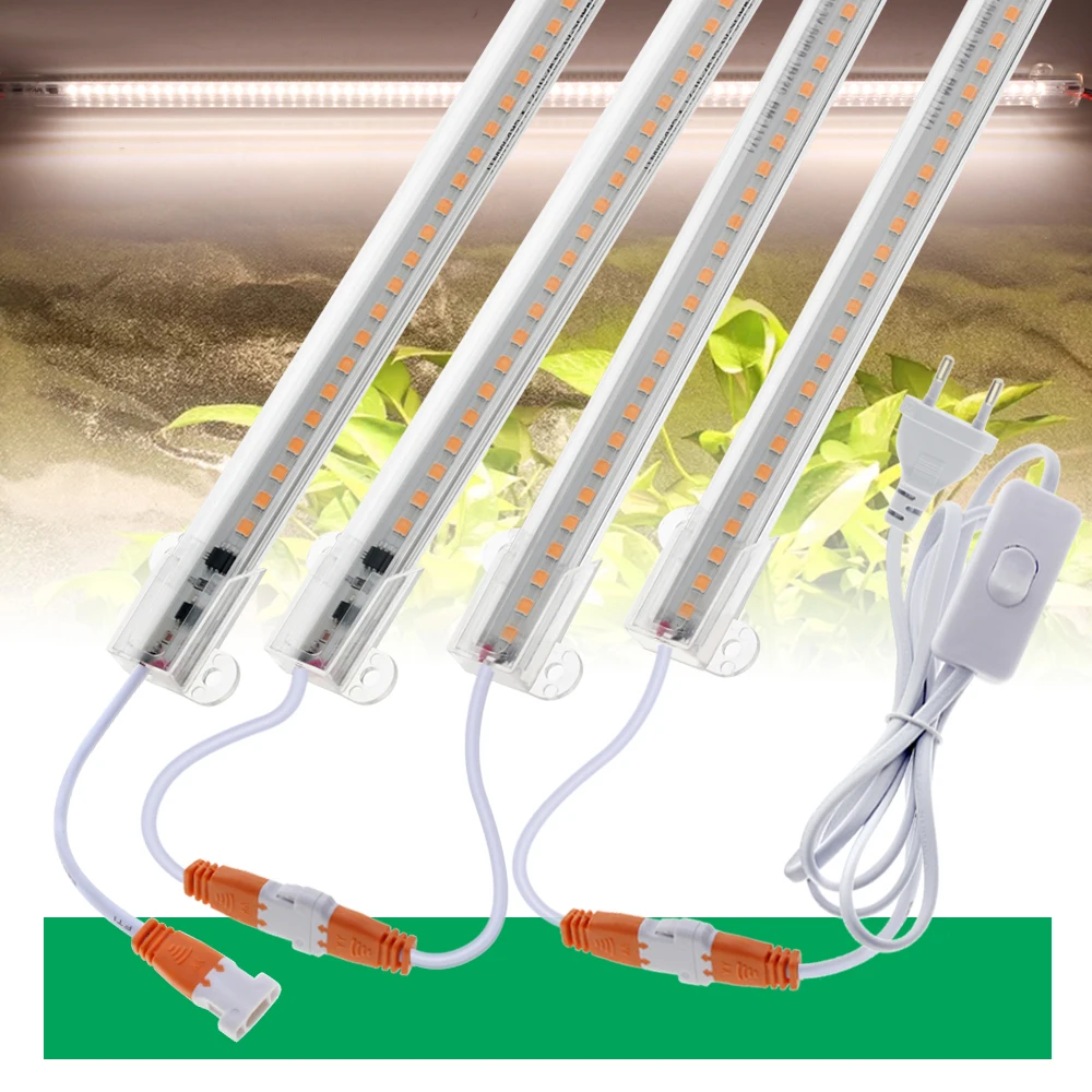 

4000K/380-780nm LED Growth Light Can Be Spliced With EU Plug 220V Hard Light Strip Plant Light Indoor Tent Flower Plant Lighting