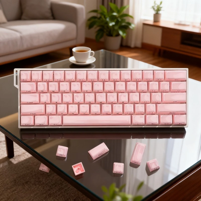 

Набор кейкапов Crystal Powder, 113 клавиш, материал PC, двухцветное литье под давлением, кастомные OEM-кейкапы для механической клавиатуры