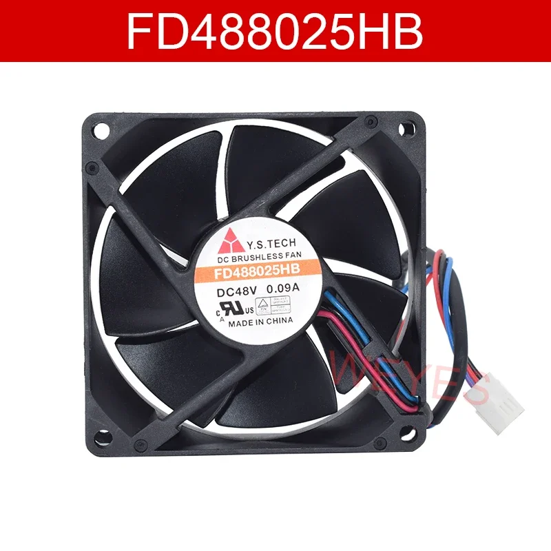 

Well Tested FD488025HB Cooling Fan DC 48V 0.09A Three Lines For Y.S.TECH 80x80x25mm