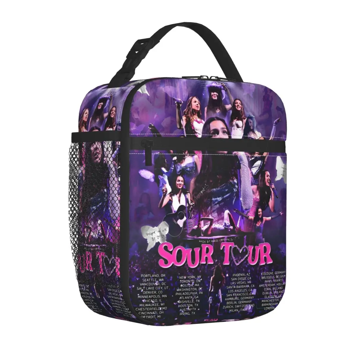 Olivia Vampire Rodrigos Sour Insulated Lunch Bags High Capacity Lunch Container Cooler Bag Tote Lunch Box Outdoor Girl Boy