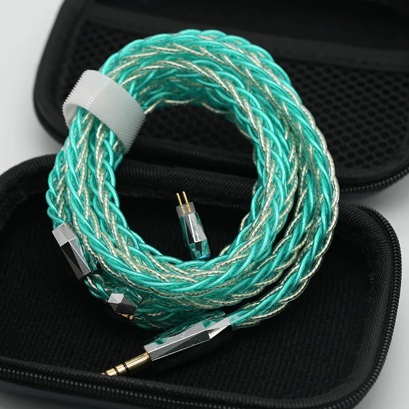 xinhs-hifi-r09-8-core-gold-light-green-gold-plated-alloy-copper-hybrid-earphone-iem-cable-with35mm-44mm-25mm-mmcx-2pin-ie900