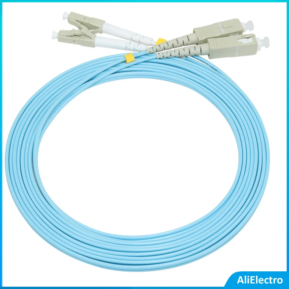 10pcs/lot LC/UPC-SC/UPC10Gbps OM3 MM 50/125 Multi Mode Optical Fiber Patch Cord 2.0mm Duplex Fiber Optical Jumper