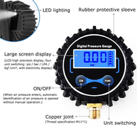VELIF-0-200PSI LCD Digital Tire Pressure Gauge Car Auto Motorcycle Tyre Air PSI Meter